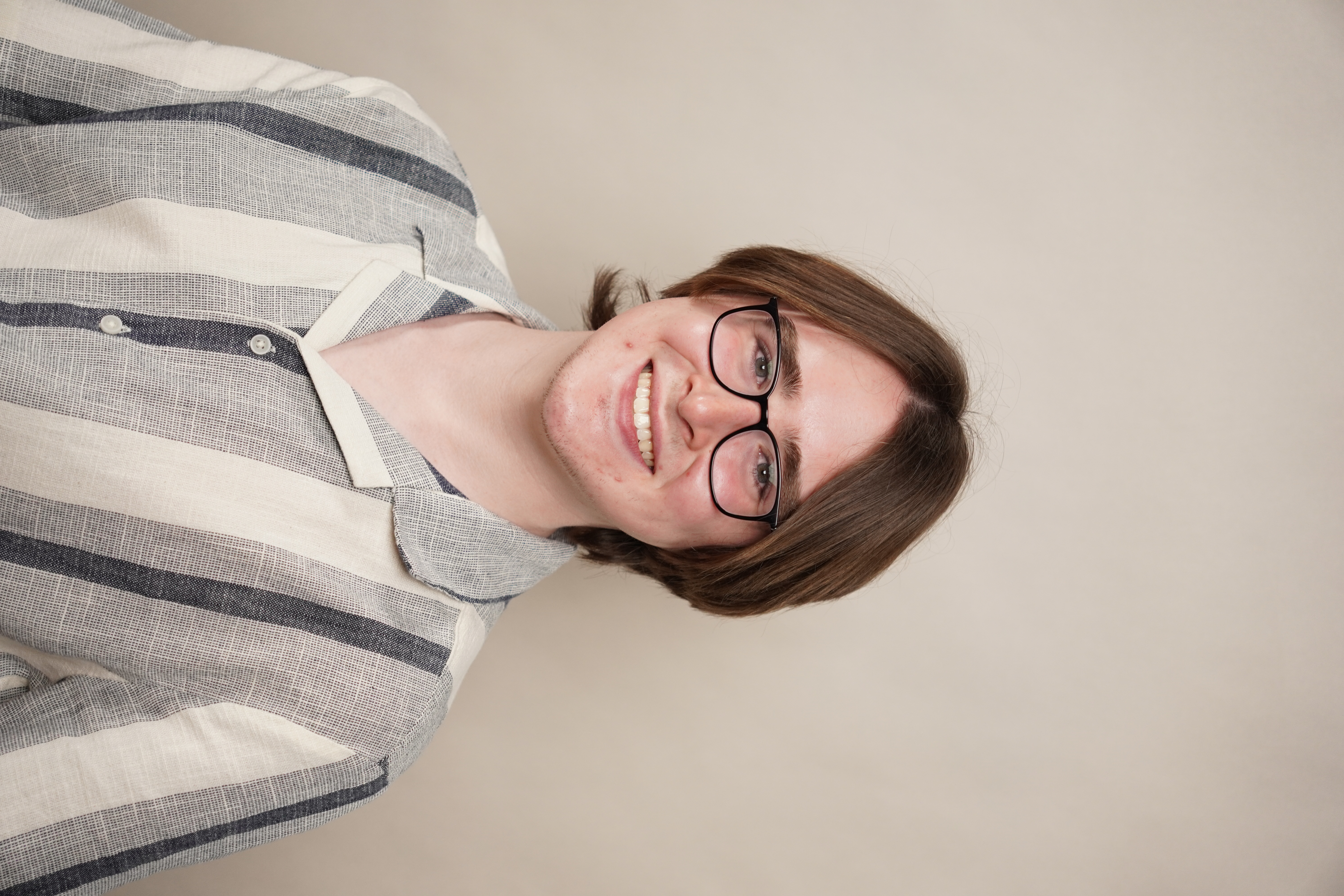 A portrait of Weldon Deck, aspiring filmmaker